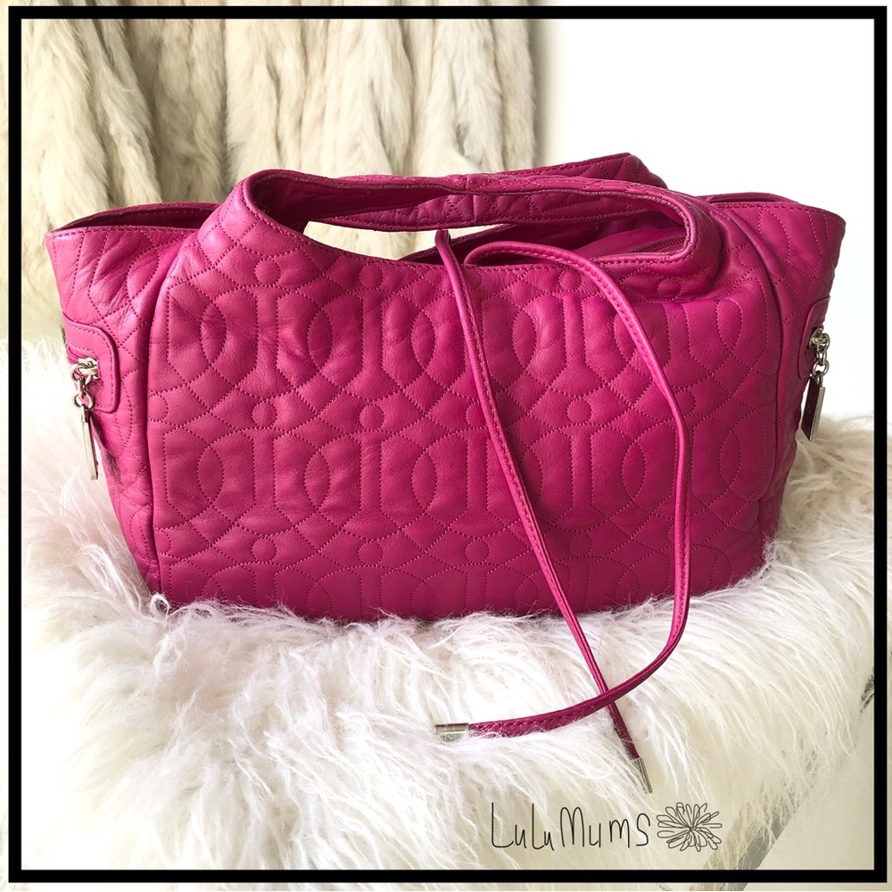 Donald Pliner Quilted Leather Handbag - Picture 1 of 15